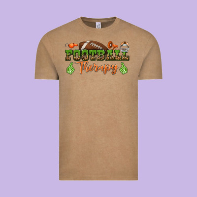 Football Therapy Vintage Tee Designed By Bundleandbundleshop