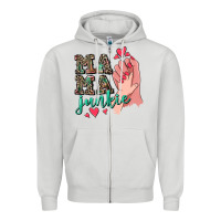 Dove Grey Mama Junkie Mother's Day Zipper Hoodie - CowGirlArtShop