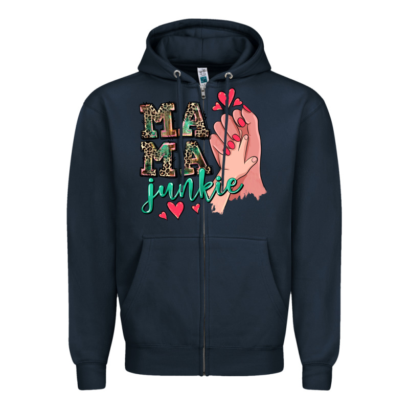 Mama Junkie Mother's Day Zipper Hoodie by CowGirlArtShop | Teevron