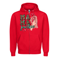 Red Mama Junkie Mother's Day Zipper Hoodie - CowGirlArtShop