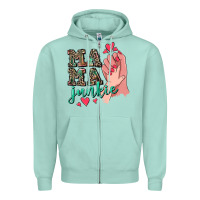 Seafoam Mama Junkie Mother's Day Zipper Hoodie - CowGirlArtShop