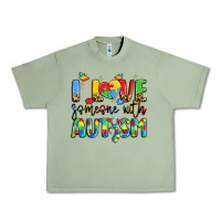 Oil Green i love someone with autism Urban Heavy Tee - LillyAllenDesigns