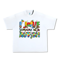 White i love someone with autism Urban Heavy Tee - LillyAllenDesigns