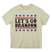 Mossy Let's Go Brandon American Flag Heavy Core Tee - Jasminsmagicworld