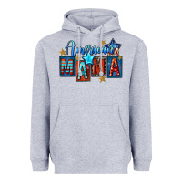 Heather Grey American mama Mother's Day Heavyweight Hoodie - FaDigitalArtStudio