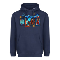 Navy American mama Mother's Day Heavyweight Hoodie - FaDigitalArtStudio
