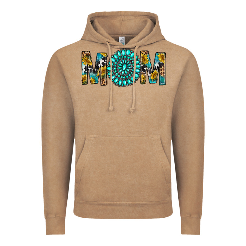 Western Mom With Turquoise Gemstone Vintage Hoodie by BundleAndBundleShop | Teevron