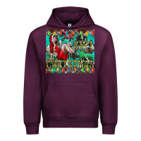 Mauve Wine Just A Girl Who Loves Christmas Urban Hoodie - CowhideDigitalArt