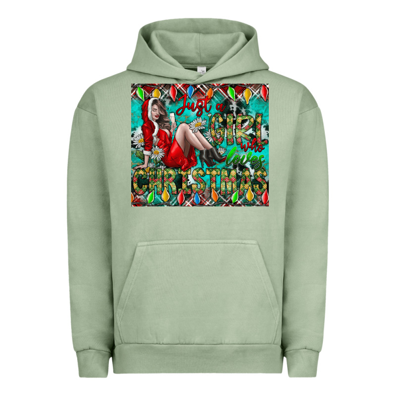 Just A Girl Who Loves Christmas Urban Hoodie by CowhideDigitalArt | Teevron