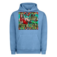 Pigment Pebble Blue Just A Girl Who Loves Christmas Urban Hoodie - CowhideDigitalArt