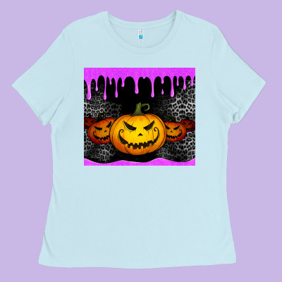 Halloween Jack O'lantern Dripping Glitter Tumbler Ladies Tee Designed By Jasminsmagicworld