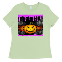 Matcha halloween jack o'lantern dripping glitter tumbler Ladies Tee - Jasminsmagicworld
