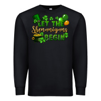 Black Let the shenanigans begin St. Patricks Day Premium Sweatshirt - FaDigitalArtStudio
