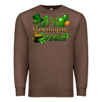 Chestnut Let the shenanigans begin St. Patricks Day Premium Sweatshirt - FaDigitalArtStudio