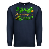 Navy Let the shenanigans begin St. Patricks Day Premium Sweatshirt - FaDigitalArtStudio