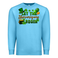 Ocean Blue Let the shenanigans begin St. Patricks Day Premium Sweatshirt - FaDigitalArtStudio