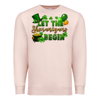 Pale Pink Let the shenanigans begin St. Patricks Day Premium Sweatshirt - FaDigitalArtStudio