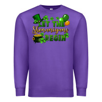 Purple Let the shenanigans begin St. Patricks Day Premium Sweatshirt - FaDigitalArtStudio