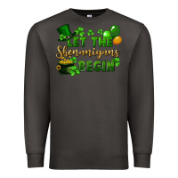 Smoke Let the shenanigans begin St. Patricks Day Premium Sweatshirt - FaDigitalArtStudio