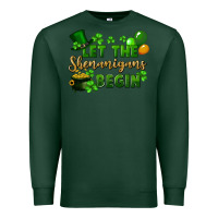 Sports Green Let the shenanigans begin St. Patricks Day Premium Sweatshirt - FaDigitalArtStudio
