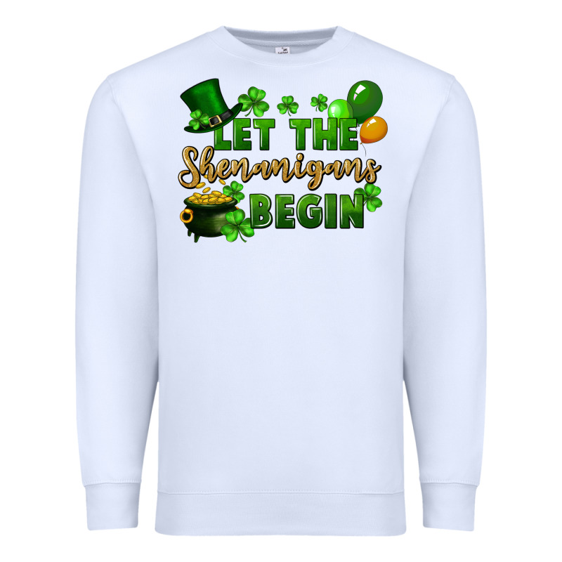 Let The Shenanigans Begin St. Patricks Day Premium Sweatshirt by FaDigitalArtStudio | Teevron