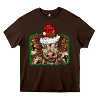 Chocolate Brown Christmas background baby calf Heavy Core Tee - BarkalooDesign