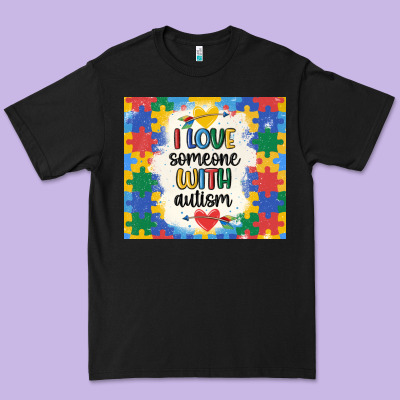 ı Love Someone With Autism Premium Tee Designed By Maliassmallbusiness