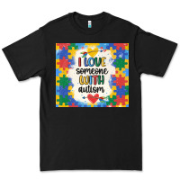 Black ı love someone with autism Premium Tee - MaliasSmallBusiness