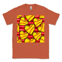 Copper softball hearts seamless pattern Classic Tee - BundleAndBundleShop