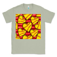 Matcha softball hearts seamless pattern Classic Tee - BundleAndBundleShop