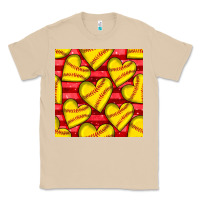 Mushroom softball hearts seamless pattern Classic Tee - BundleAndBundleShop