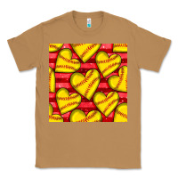 Toasted Coconut softball hearts seamless pattern Classic Tee - BundleAndBundleShop