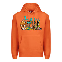 Carrot American Girl, western Cowhide Premium Hoodie - CowCowDesign