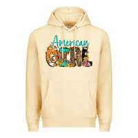 Pina Colada American Girl, western Cowhide Premium Hoodie - CowCowDesign