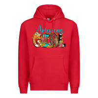 Red American Girl, western Cowhide Premium Hoodie - CowCowDesign