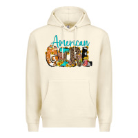 Sandshell American Girl, western Cowhide Premium Hoodie - CowCowDesign