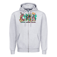 Heather Grey certified nursing assistant Zipper Hoodie - CowGirlArtShop