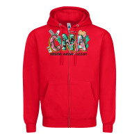Red certified nursing assistant Zipper Hoodie - CowGirlArtShop