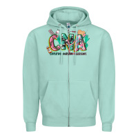 Seafoam certified nursing assistant Zipper Hoodie - CowGirlArtShop