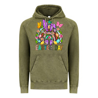 Vintage Olive Easter Day Rainbow Vintage Hoodie - BundleAndBundleShop