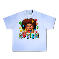 Grape Ice autism afro girl Urban Heavy Tee - LillyAllenDesigns