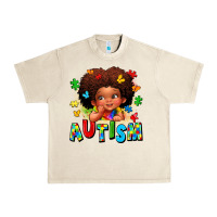 Sandshell autism afro girl Urban Heavy Tee - LillyAllenDesigns