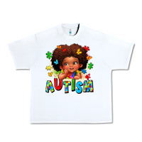 White autism afro girl Urban Heavy Tee - LillyAllenDesigns