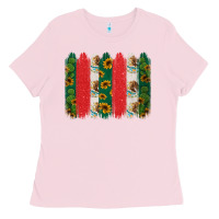 Bubblegum Pink mexican flag brushstroke Ladies Tee - Jasminsmagicworld