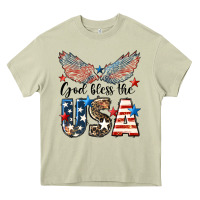 Western God Bless The Usa Heavy Core Tee | Teevron