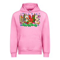 Fuchsia Pink love Christmas Urban Hoodie - CowhideDigitalArt