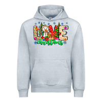 Heather Grey love Christmas Urban Hoodie - CowhideDigitalArt