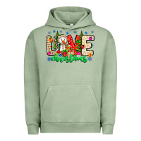 Pigment Oil Green love Christmas Urban Hoodie - CowhideDigitalArt