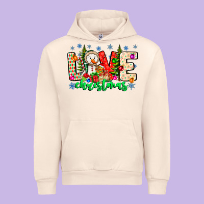 Love Christmas Urban Hoodie Designed By Cowhidedigitalart