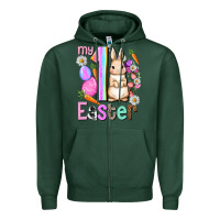 Sports Green My first Easter Girl Easter Day Zipper Hoodie - HowdyJamesFarm